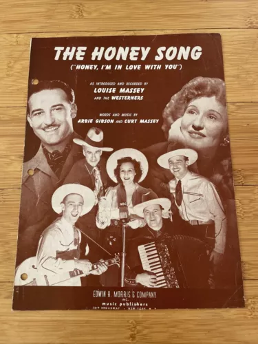 Vintage Sheet Music - The Honey Song (Honey I’m In Love With You) - 1942 Guitar