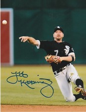 JEFF KEPPINGER  CHICAGO WHITE SOX   ACTION SIGNED 8x10