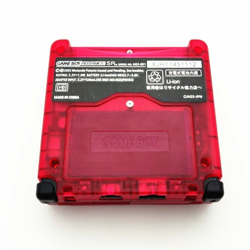 Clear Red Game Boy Advance SP Console AGS 001 Front light LCD GBA SP System - Picture 9 of 9