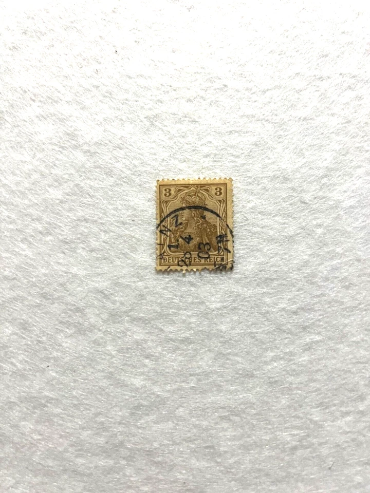 Rare German 3pf Brown Deutsche Reich Stamp issued in 1900. Sg53 Scott 53. - Image 2 of 3