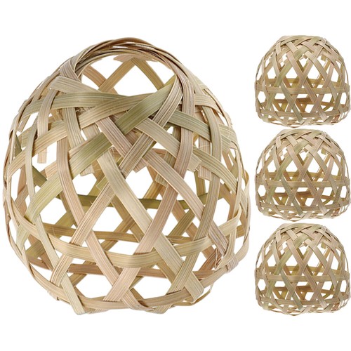 4 Pcs Bamboo Desk Lamp Office Small Lampshades for Table Pendant