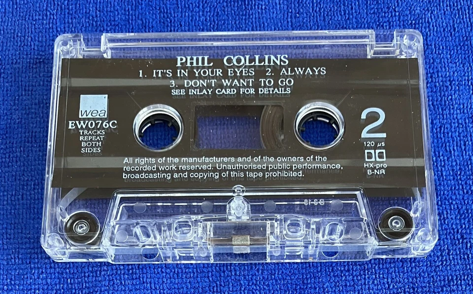 Phil Collins – It's In Your Eyes - Cassette - Single - Near Mint * - Image 4 of 4