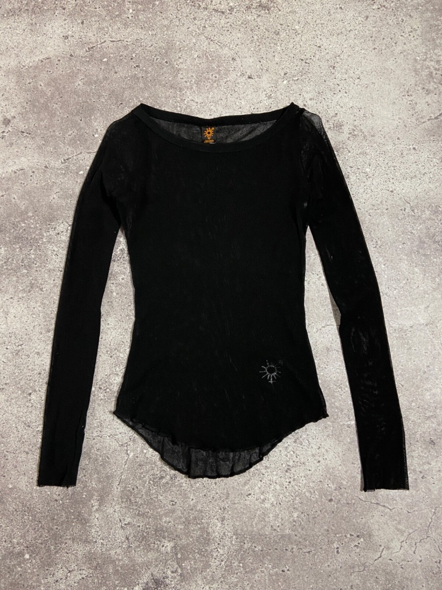 トップス Jean Paul GAULTIER HOMME Archive 90s Jean Paul Gaultier 90s Vintage Archive Rare Mesh Black Longsleeve