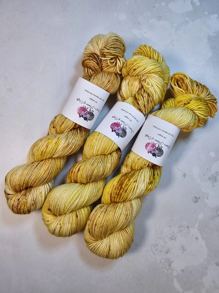 Sw Merino Nylon Garn, DK Gewicht, 100 G, Toffee Nieselregen - Bild 3 von 4