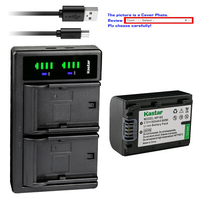 Kastar Battery LTD2 Charger for Ordro NP-180 Ordro HDR-AE8 Screen Vlog DV Camera