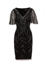 Papell Studio by Adrianna Papell.Beaded V Neck Cocktail Dress.Size 2. Retail 139