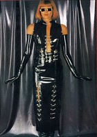 The Federation Rubber Latex Long Skirt Chain & Button Front The Federation Rubber Latex Long Skirt Chain & Button Front