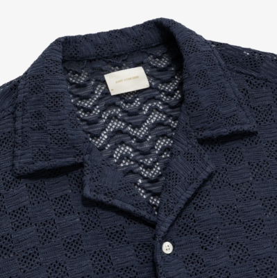 Aime Leon Dore Rico Shirt Navy S/S lace crochet sargasso Sea | eBay