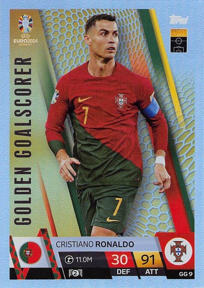 Match Attax UEFA Euro 2024 Cristiano Ronaldo Golden Goalscorer Trading ...