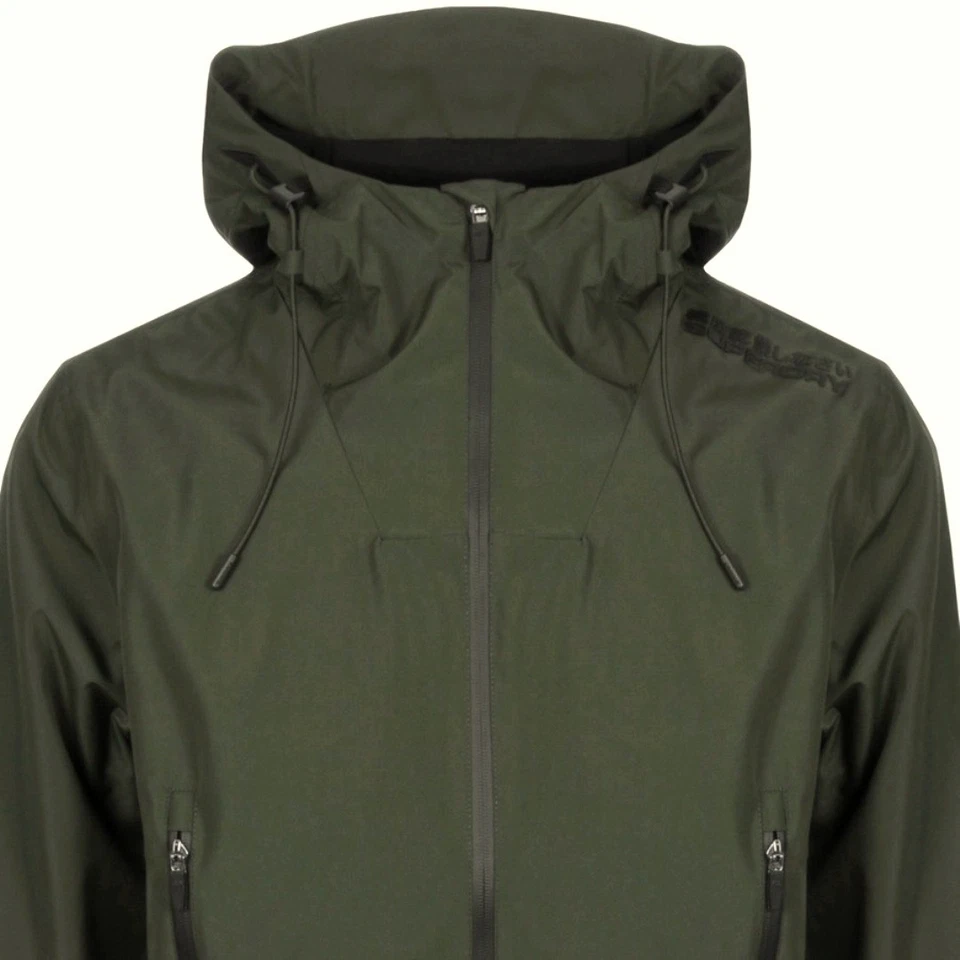 Superdry jacket men's size XXL hooded khaki windcheater - Image 3 of 4