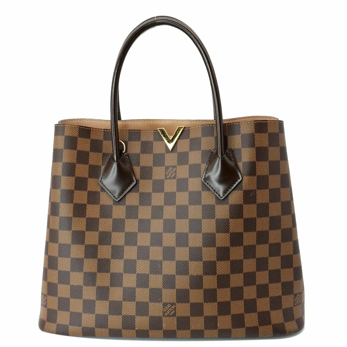 Louis Vuitton Kensington “V” Tote Bag Damier Ebene Canvas Preowned