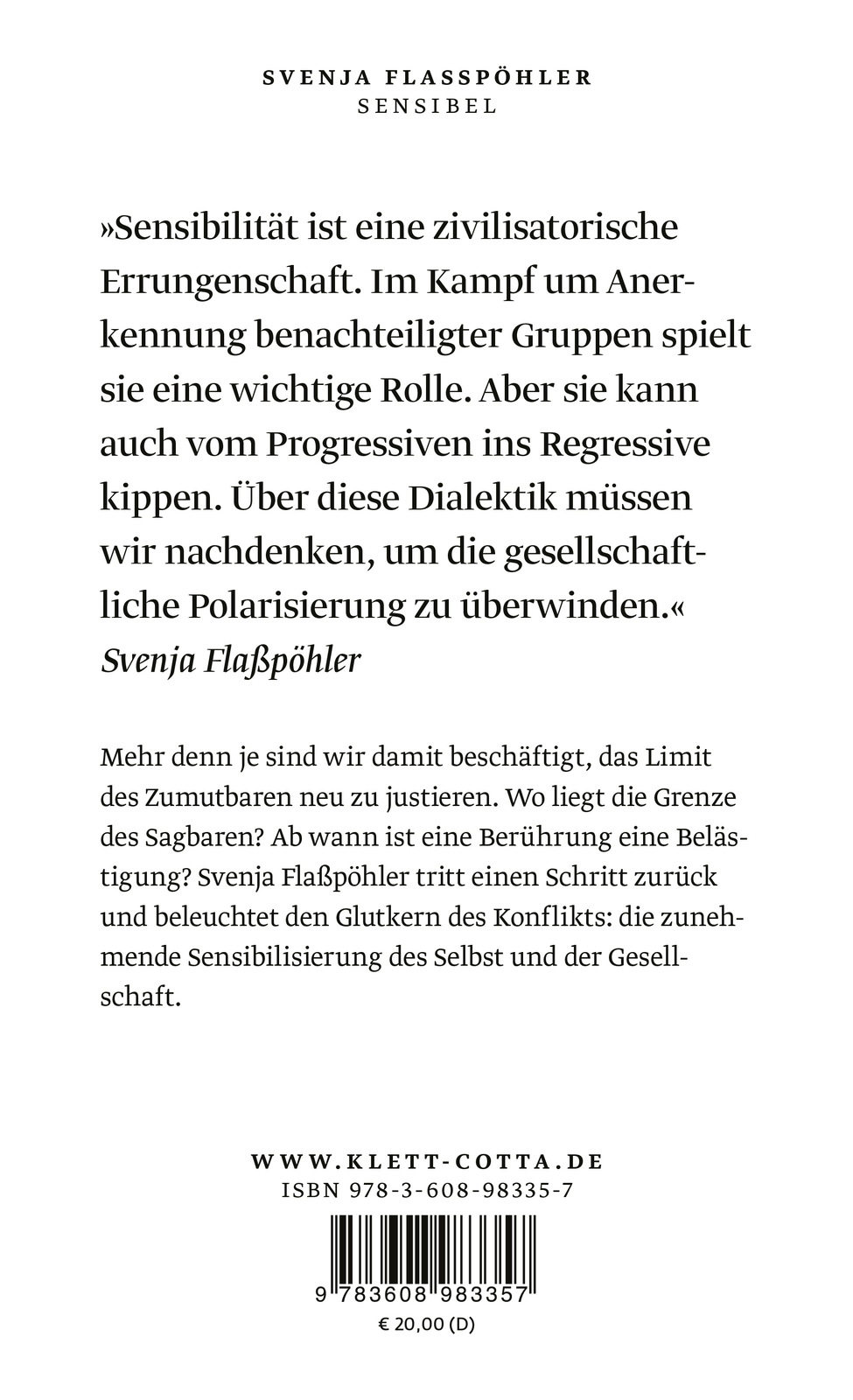 Thumbnail - Svenja Flaßpöhler / Sensibel