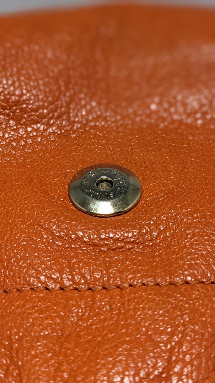 FURLA Small Shoulder Bag Orange Genuine Leather. … - image 5