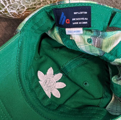 Volkswagen VW Green Plaid Distressed Baseball Golf Cap Hat - Picture 3 of 3