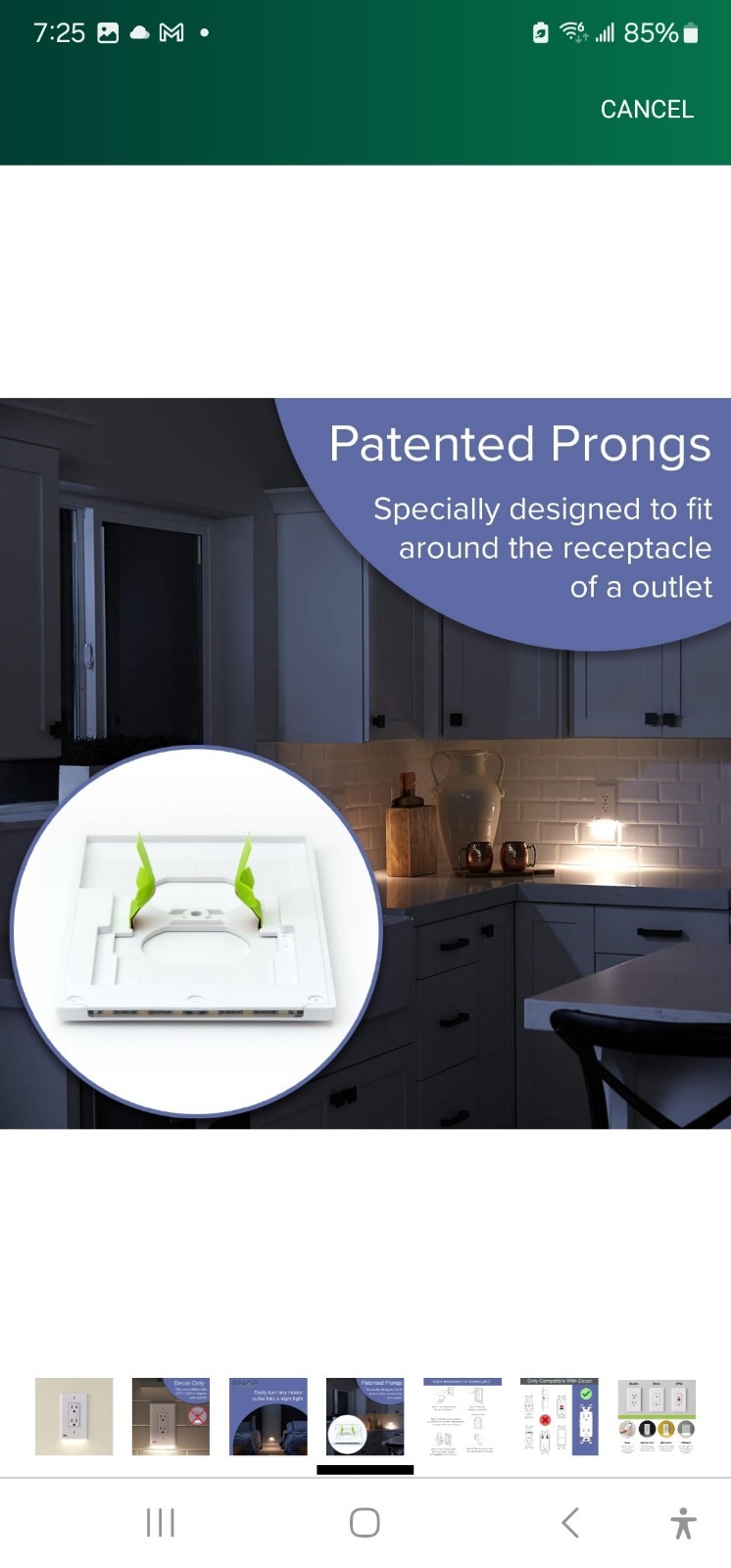 WESTEK  lumi Cover Highlight Wallplate Auto On/off