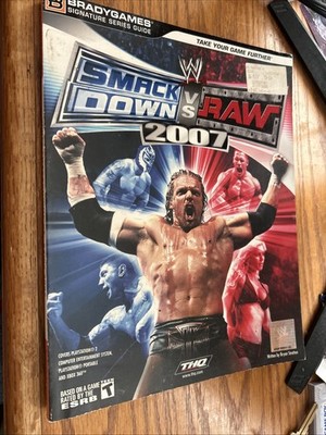 WWE SmackDown vs Raw 2007 by BradyGames Strategy guide Book! (2006, Perfect)
