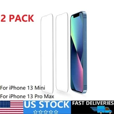 2 Pack Screen Protector for iPhone 13 Pro Max 13 Mini Tempered Glass Protector