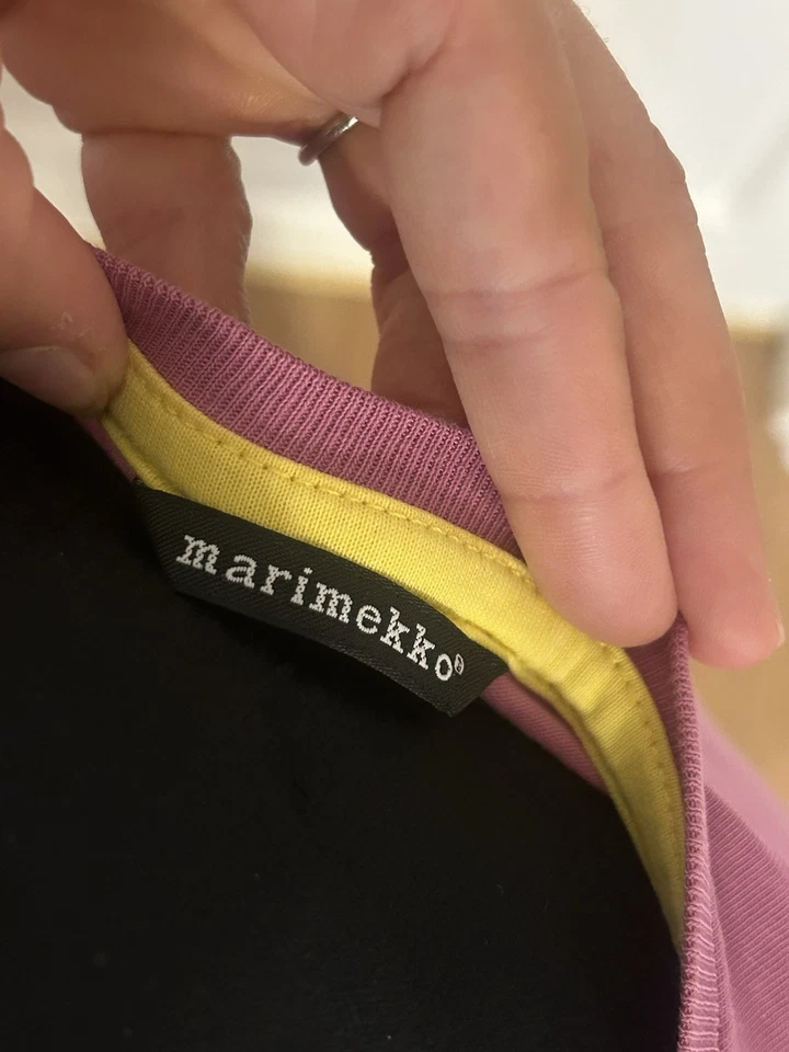 Camisa/top Marimekko estampado mujer raro talla S/M ALGODÓN Foto 4 de 4