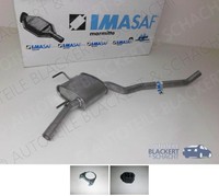 Imasaf Auspuff Mitteltopf + Anbauteile für Opel Omega B Caravan 2.2 16V Rechts