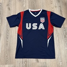 USMNT Team USA World Cup Soccer Blue Jersey Kit Men's Medium