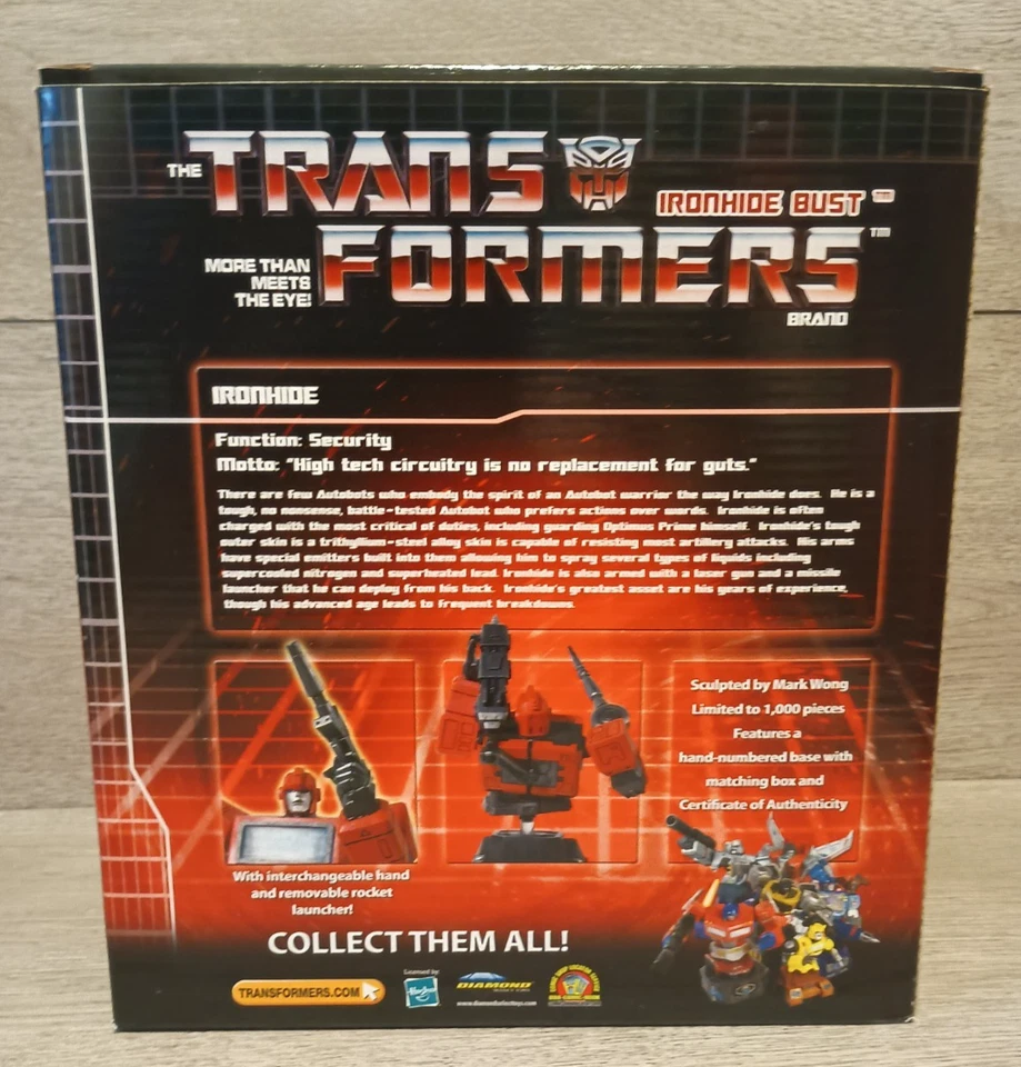 Transformers Ironhide Bust Diamond Select Toys Limited Edition 131/1000 - Image 3 of 4