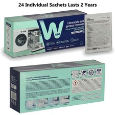 Wpro Universal Professional Washing Machine Limescale Descaler & Degreaser x 24