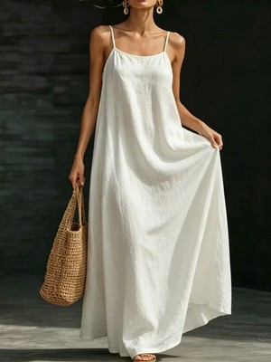 solid color beach dress WOMEN Summer Maxi Casual Boho Slip DRESS S-3XL XXL Weight Baby_Girl_Tulle Barbie My First Fashions Viscose Colors:Honey Yellow 624