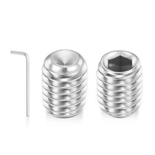 120pcs M3-0.5x4mm 18-8 Stainless Steel Cup Point Hex Socket Set Screws