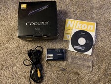 Nikon Coolpix S51 - 8.1MP Digital Camera - Blue w/ Battery, Charger, 4GB SD card