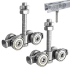 4 Wheel Trolley Assembly for Sliding Barn Shed Doors 2 Pack Silent Rollers