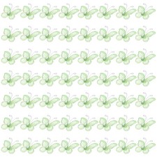 50Pcs Butterflies for Crafts, 1.2" Mesh Organza Butterflies, Green