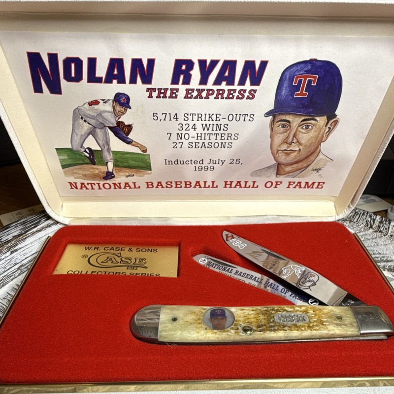 Case XX Collectors Series 6254 SS Nolan Ryan HOF “THE EXPRESS “. Trapper🔥🔥 NM