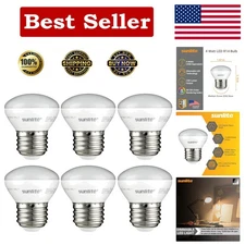 6 Count LED R14 Mini Flood Light Bulbs, Dimmable 4 Watts, 250 Lumens,  Listed