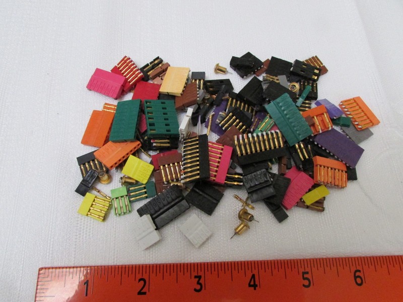 8 Oz. Tektronix Connectors Gold Plated Pins From 1970s Oscilloscope + Plugins