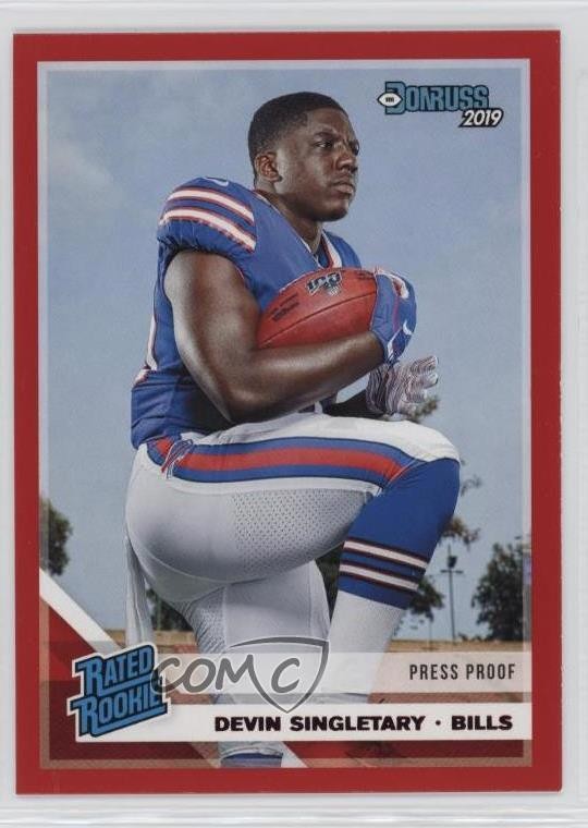 2019 Panini Donruss Rated Rookie Press Proof Red Devin Singletary #328 10ge