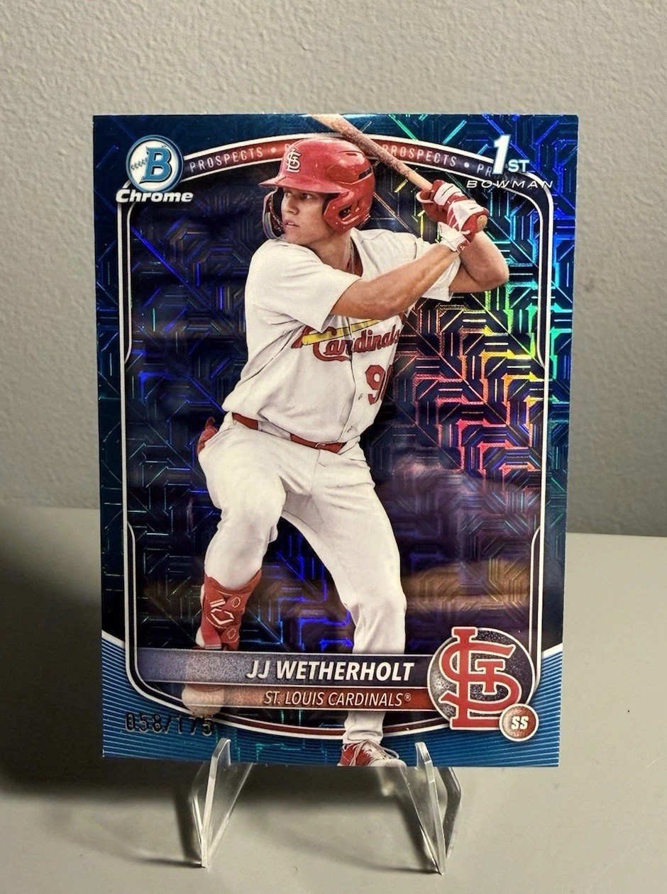 2025 Bowman Chrome - JJ Wetherholt #BCP-22 Blue Mojo Refractor /150 (RC)