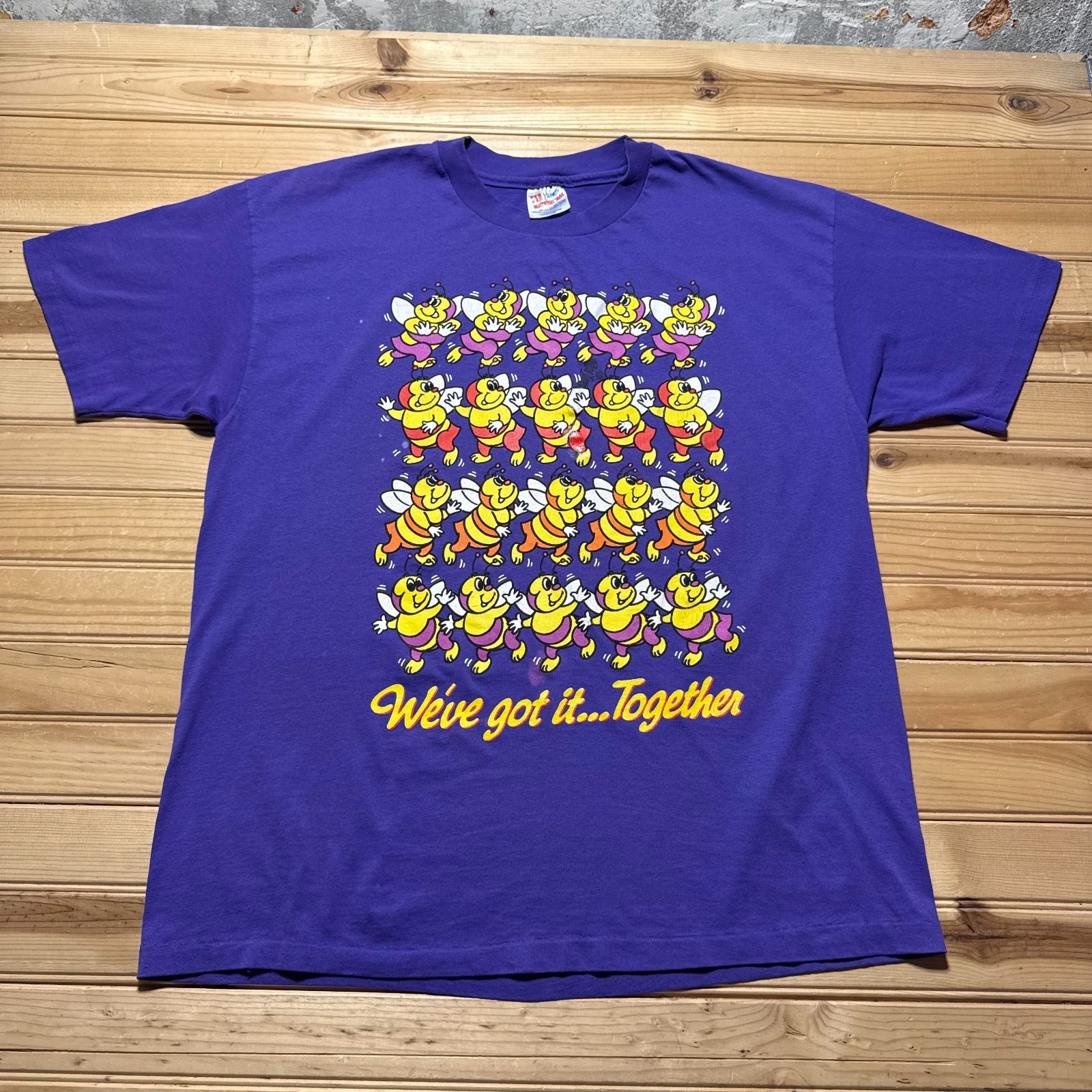 Vintage 90s Hanes We've Got It Together Jollibee Mascot Souvenir T-Shirt USA XL