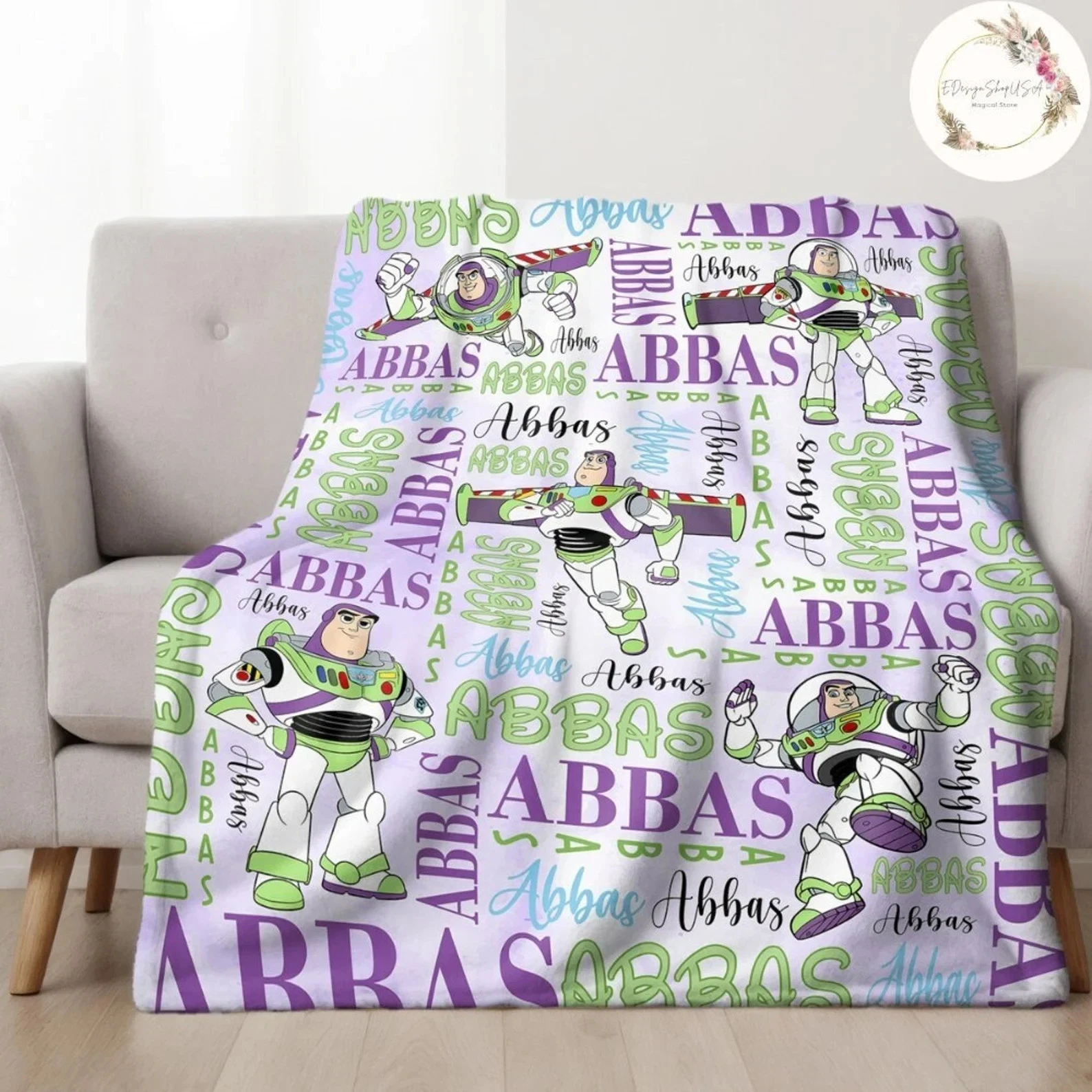 Space Ranger Toy Friends Fleece Blanket, Birthday Gift