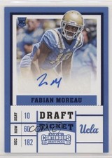 2017 Panini Contenders Draft Picks Ticket Blue Foil Fabian Moreau #289 Auto 1o3