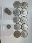 10 Kennedy Half dollars And 5 Silver Dimes Mixed Dates
