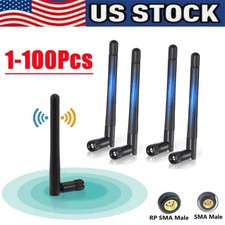 RP-SMA Antenna for WiFi 2.4GHz/5Ghz Wireless Router Card Male Female Pin Lot
