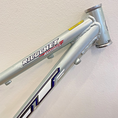 Vintage GT Ricochet Frame MTB Mountain Bike Frame Silver 12.5 XS