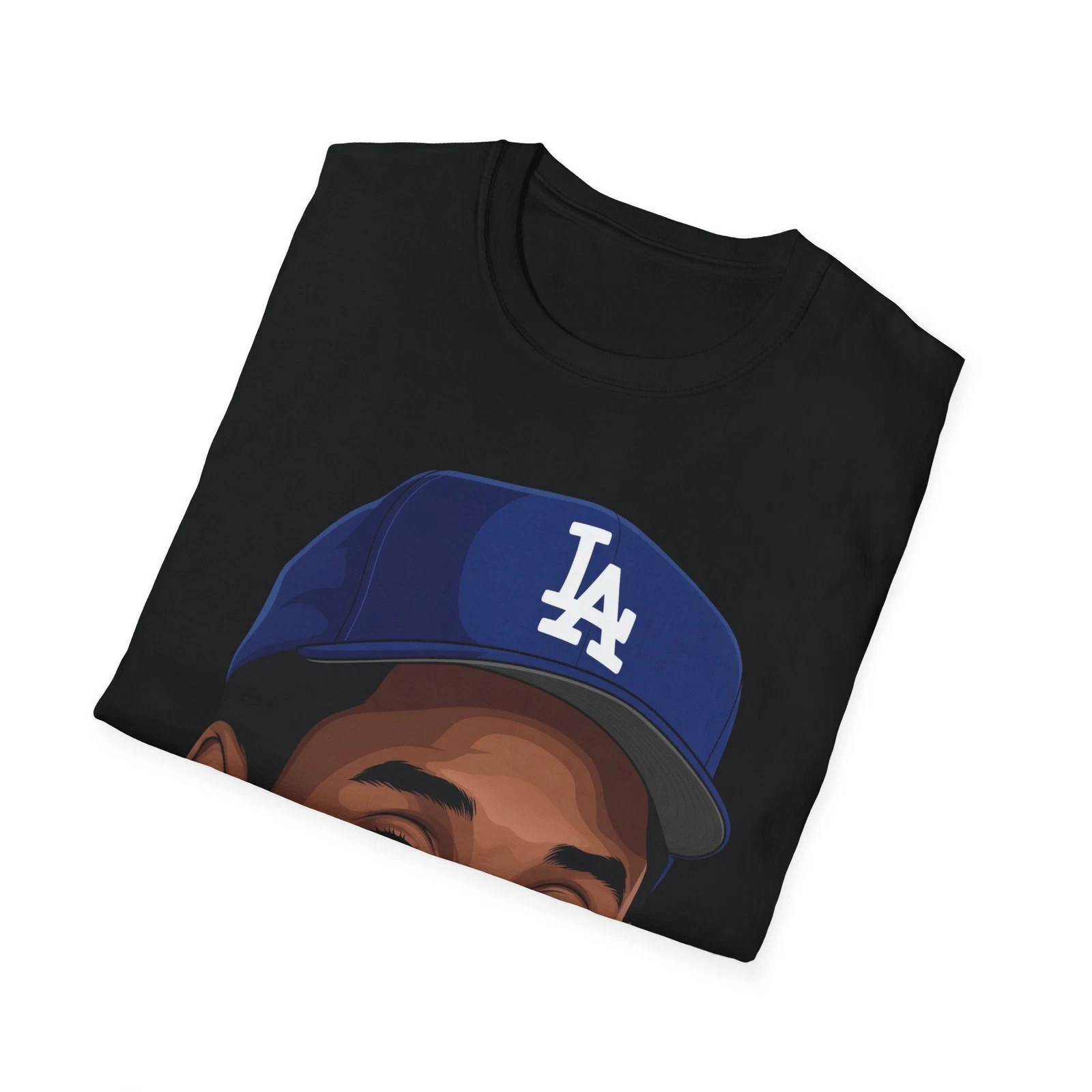 Kobe Bryant Dodgers Hat Graphic T Shirt Vintage Style Basketball Fan Tee