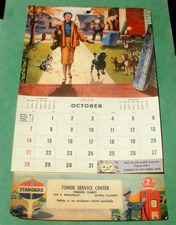 1957 Standard Oil Calendar Alton Illinois