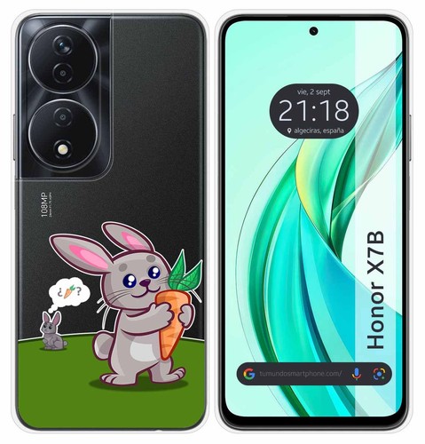 Housse En Silicone Transparent Pour Huawei Honor X7B Design Lapin Dessins - Zdjęcie 1 z 1