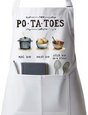 Funny Potato Aprons for Men Women, Cooking Kitchen BBQ Chef Aprons Gifts for