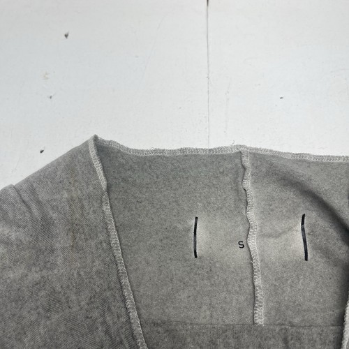 Grey Lightweight Asymmetrical Hem Cowl Neck Short Sleeve T Shirt Mens Small - Picture 6 of 11