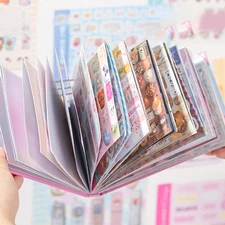 Sticker Book, 72 Sheets Cute Cartoon Scrapbook Diary Decoration