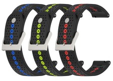 TenCloud Silicone Band Strap for iON Edge Golf Watch F, Blue,Lime,Red
