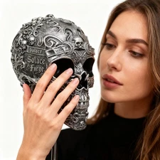 Skull Helmet Holder Wall Mount – Durable Helmet Stand Adjustable Storage Rack 